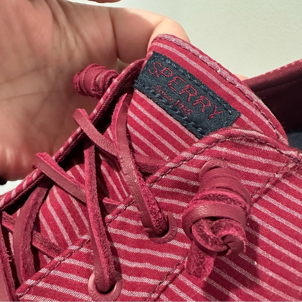 Sperry Crest Vibe Cotton Rip Pink Sneakers Size 10 - Picture 12 of 13